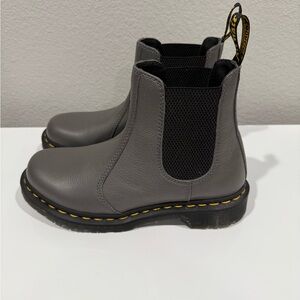 New Dr Martin Gray Leather Chelsea Boots